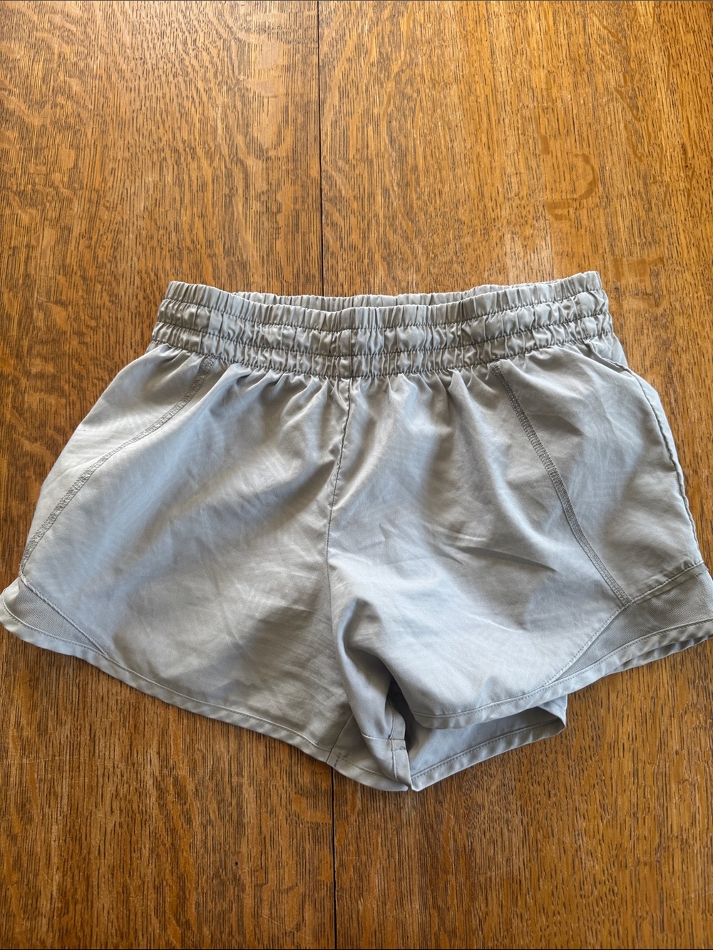 Light Gray Girl’s Athletic Shorts - Elastic Waist